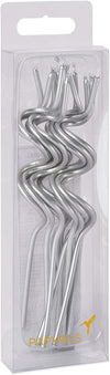 Papyrus Birthday Candles, Silver Swirl (12-Count)