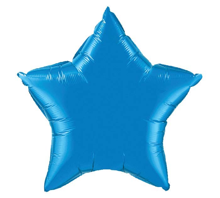 36" Qualatex Star Foil. Sapphire Blue