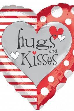 18″ I Love You – Hugs & Kisses – Mylar Foil Balloon – Valentine’s Day – Love