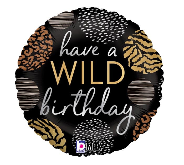 18" Wild Birthday Foil Balloon
