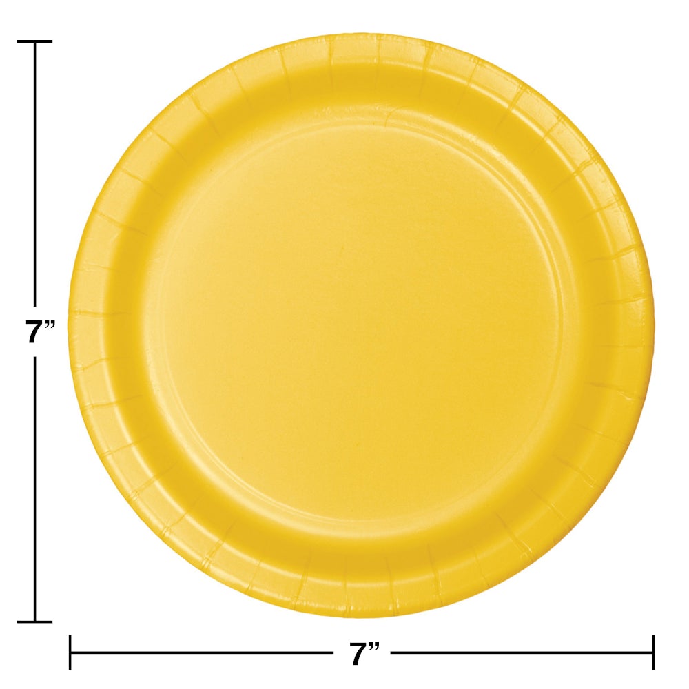 School Bus Yellow  Luncheon Plates (24 counts)