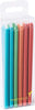 Papyrus Birthday Candles, Metallic Blue, Green, Orange & Red (12-Count)