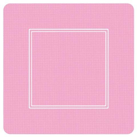 Classic Pink Square Sturdy Dinner Plates