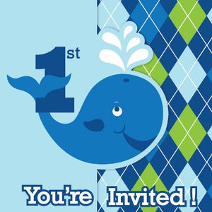 Ocean Preppy 1st year Invitations