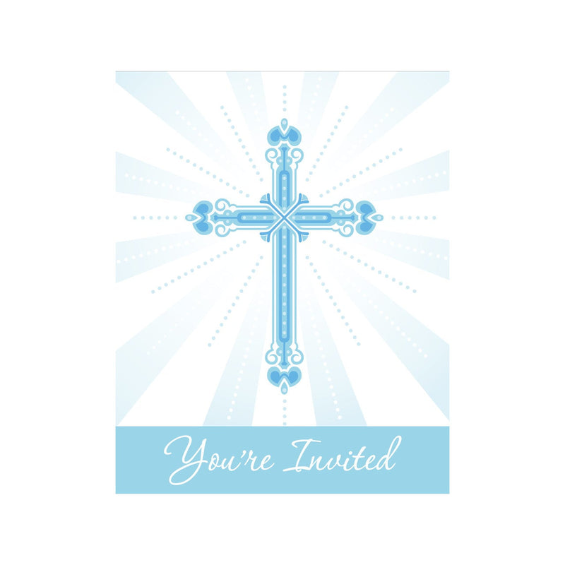 Blessing Invitations Blue
