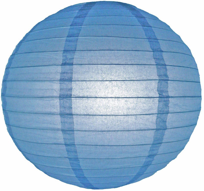 8" Astra Blue Round Paper Lantern