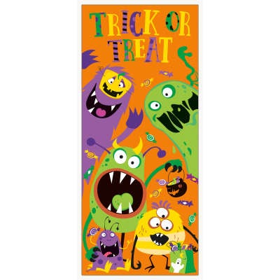 Silly Halloween Monsters Door Poster 27"x60"