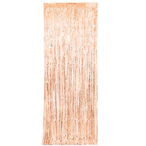 Fringe Door Curtains Rose Gold (3ft x 8 ft)