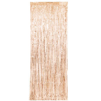 Fringe Door Curtains Rose Gold (3ft x 8 ft)