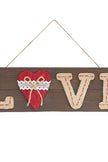 Wood/Burlap Love Hall Hanging