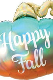 29 Inch Iridescent Ombre Fall Pumpkin Holographic Balloon