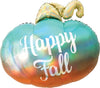 29 Inch Iridescent Ombre Fall Pumpkin Holographic Balloon