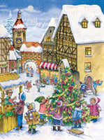 Christmas Children's Village Scene Advent Calendar