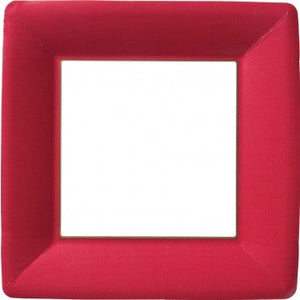 Classic Red Square  Dinner Plates