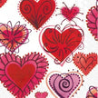 Firework Hearts Lunch Napkins