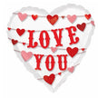 18″ Valentine – I Love You String – Mylar Foil Balloon