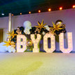 Marquees Rental 4 ft tall White with LED Lights
