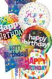 Happy Birthday Colorful Foil Balloon Bouquet (6 Balloons)