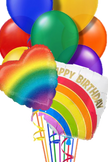 Happy Birthday Rainbow Balloon Bouquet