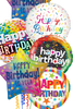 Happy Birthday Colorful Foil Balloon Bouquet (6 Balloons)