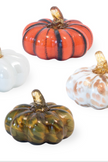 Four Little Pumpkins in Glass