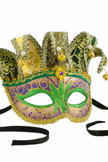 Brocade Fabric Crown Jester