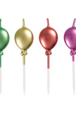 Metallic  Pick Birthday Candles - Assorted 6ct