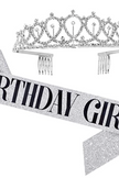 Birthday  Sash & Rhinestone Tiara Kit