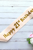 21th  Birthday Satin Sash