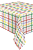 Spring Gingham Paper Tablecover 54