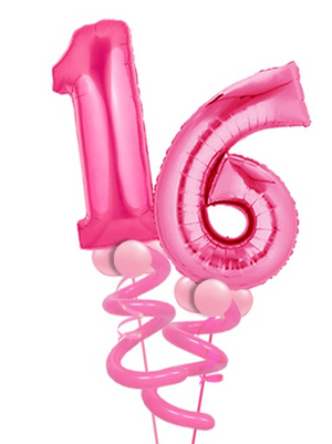 Sweet 16 Birthday  Balloon Bouquet