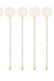 Plastic Gold Glitter Cocktail Stirrers 8ct