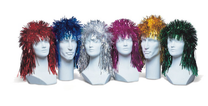 Punk Foil Wigs  Assorted Colors