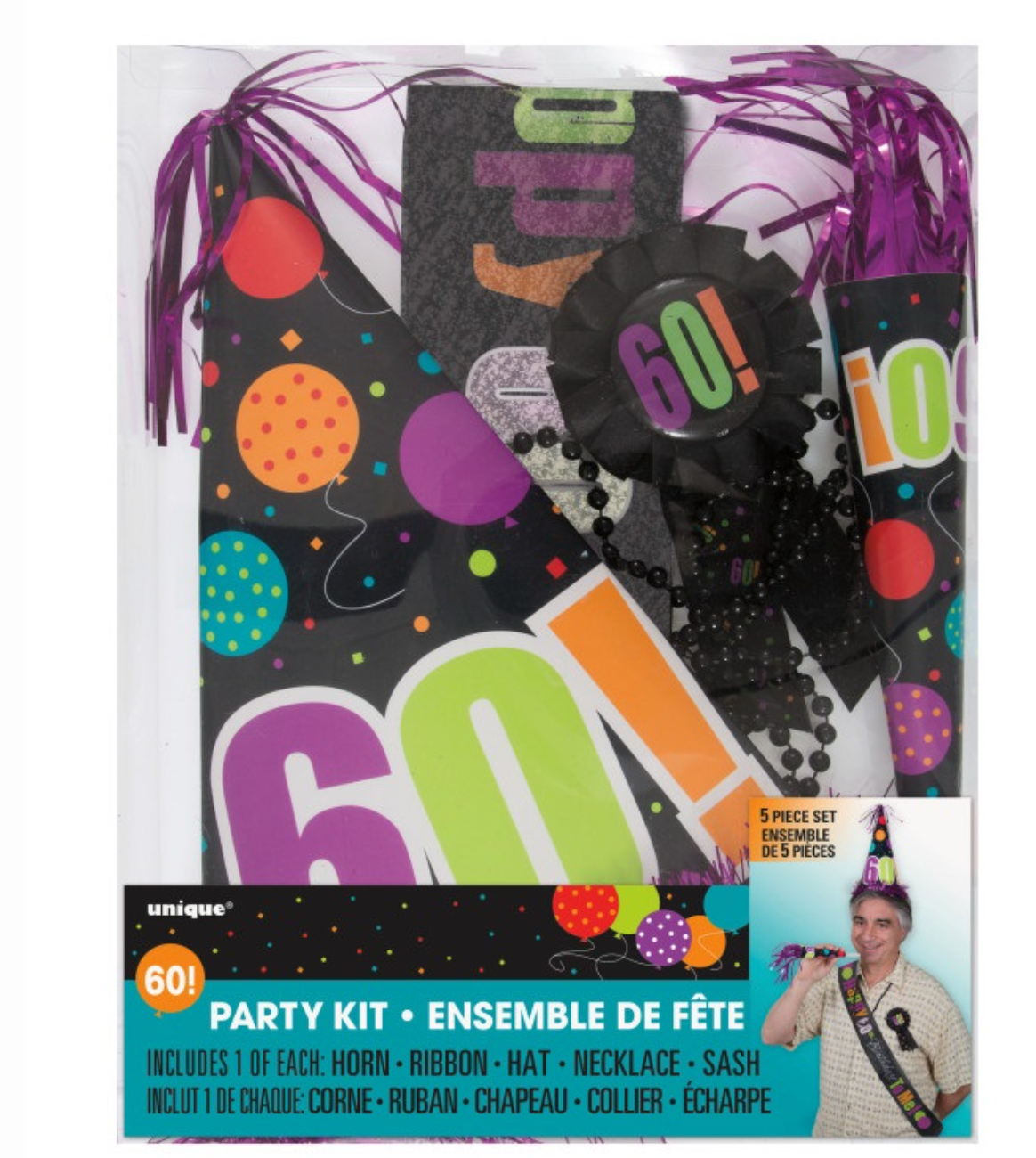 Birthday Cheer Age 60 Party Kit