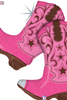 Pink Dancing Boots 36″ Foil Balloon Cowgirl