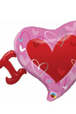 Foil Balloon Love You Red Heart 46inch