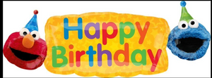 Sesame Street Happy Birthday Banner 42″ Foil Balloon