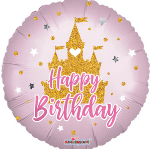 Happy Birthday Princess Castle Matte 18″ Balloon
