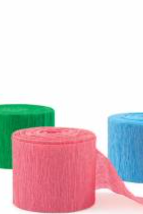 Multi Crepe Paper Kit Spring Color (5 counts)  20 of each color (Yellow, Rose, Pink, Green, Blue)