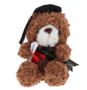 Decorative Plush Animal Graduation Bear Stuffed Plush Graduation Bear with Sash