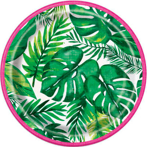 Palm Tropical Luau Lunch Plates (8 counts)