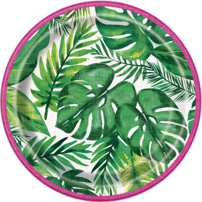 Palm Tropical Luau Lunch Plates (8 counts)