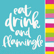 Summer Pineapple & Flamingo Beverage Napkins