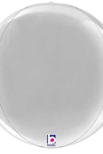 Foil Globe Silver Dimensional 15″ Balloon