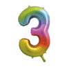 34" Foil Number Rainbow