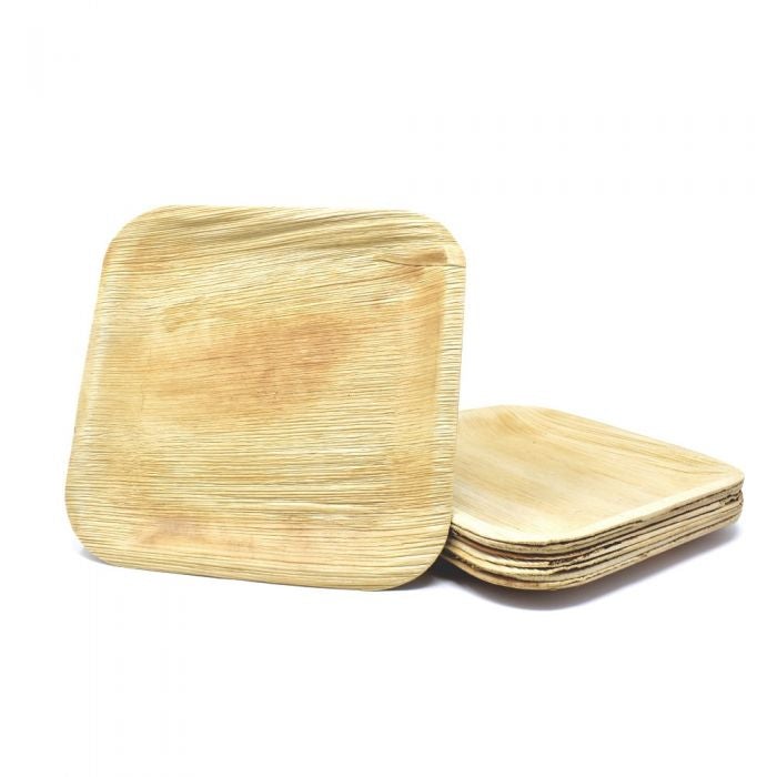 8 inch Square Palm Leaf Plates (25 counts)