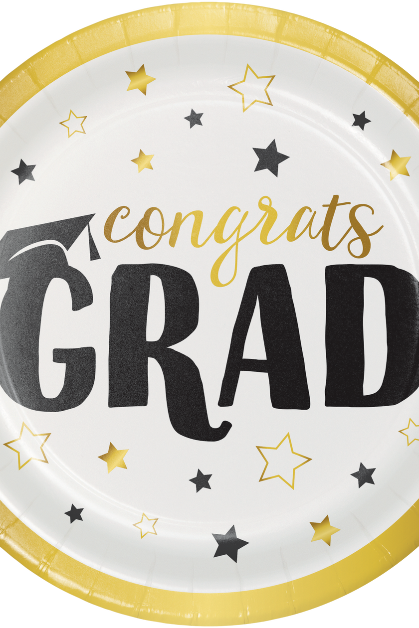 Grad Adventure Luncheon Plate, Foil Creative Converting