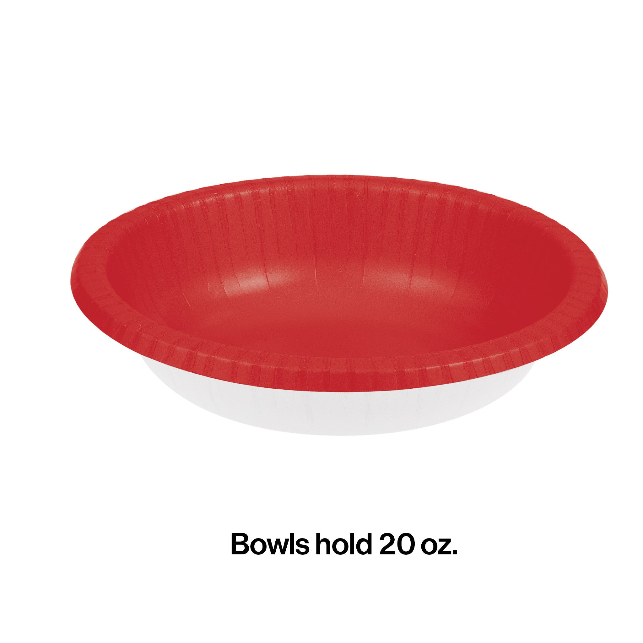 Classic Red Paper Bowl of 20 oz. (20 counts)