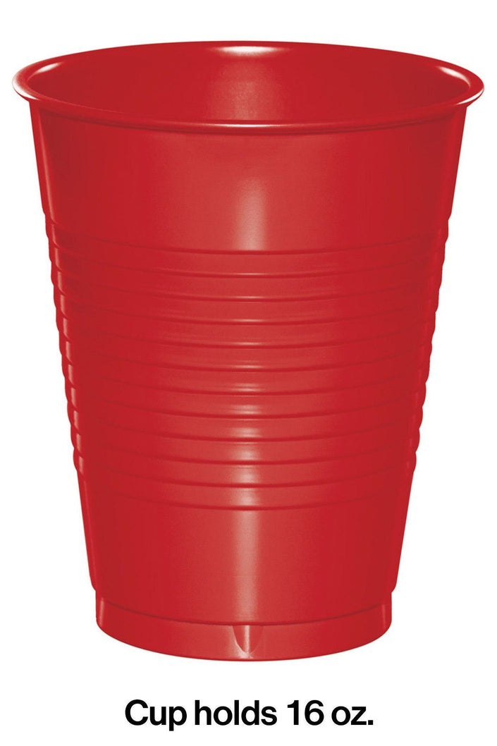 Classic Red  16 oz Plastic Cups