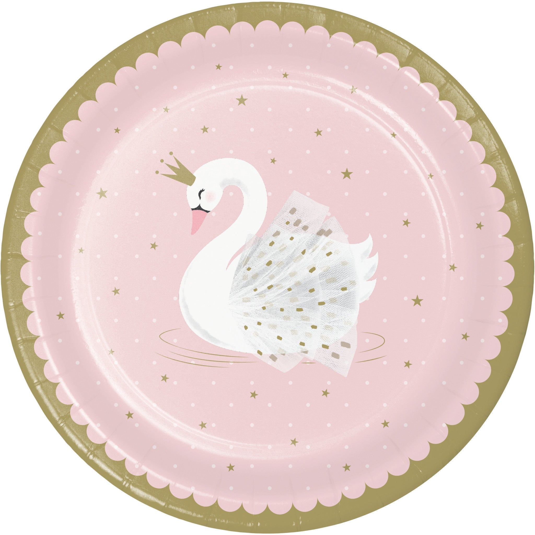 Stylish Swan Party Dinner Plates